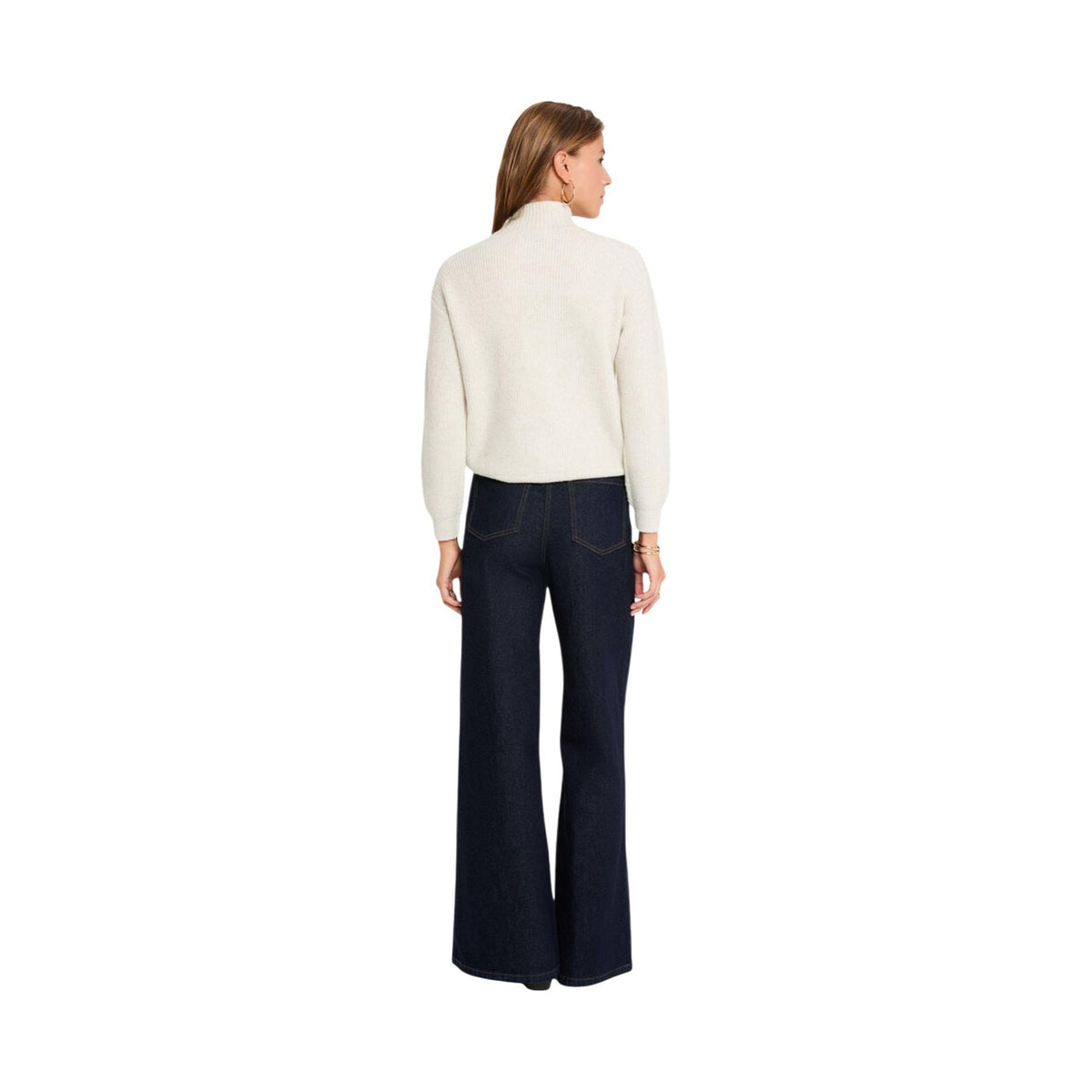 Maglione donna Morgan De Toi grigio – Maglia mezza stagione a coste collo alto 262-MSTORE.