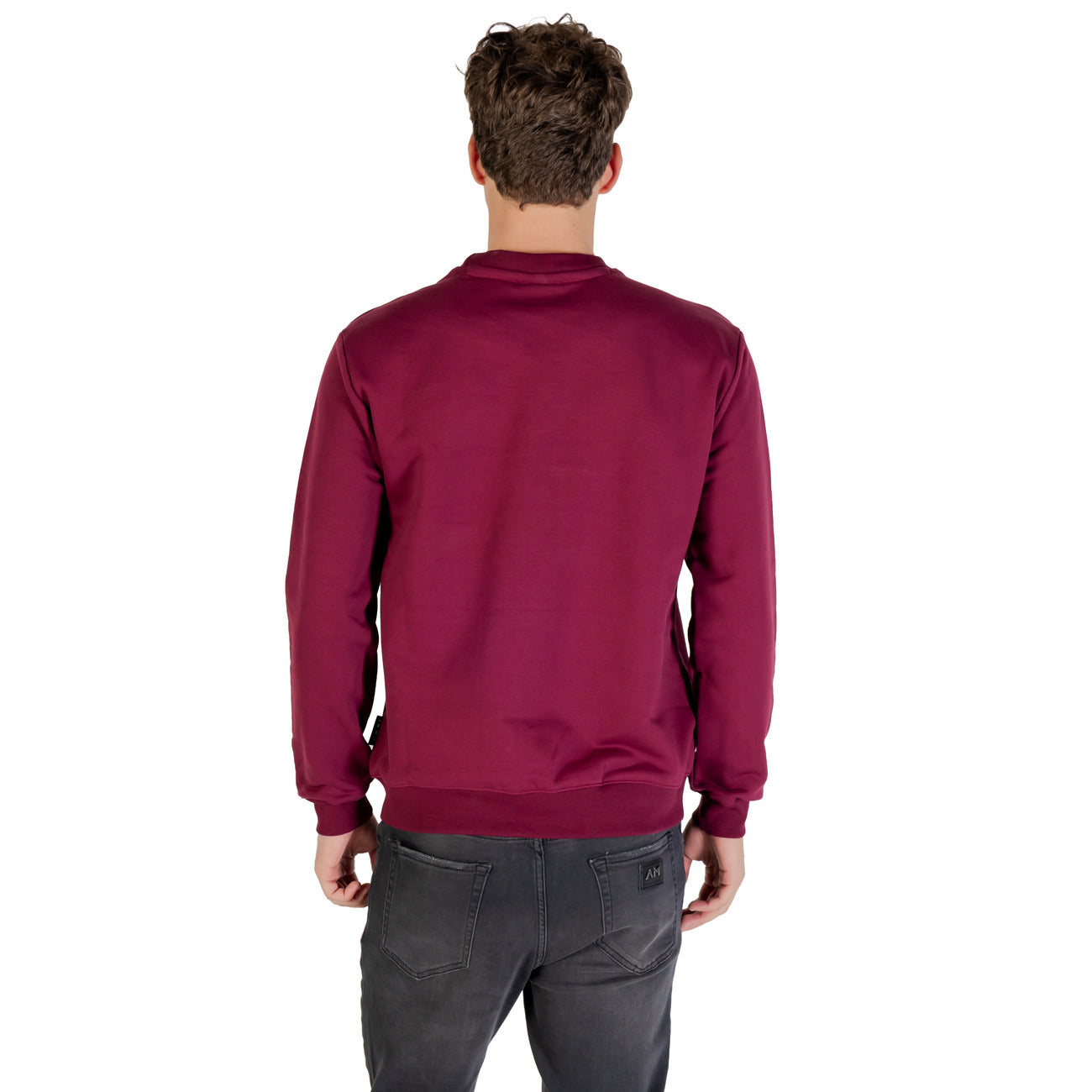 Icon Felpa Uomo Bordeaux con Maniche Lunghe Scollo Tondo in Cotone 65% Poliestere 35% Autunno/Inverno ICUF2W6F001
