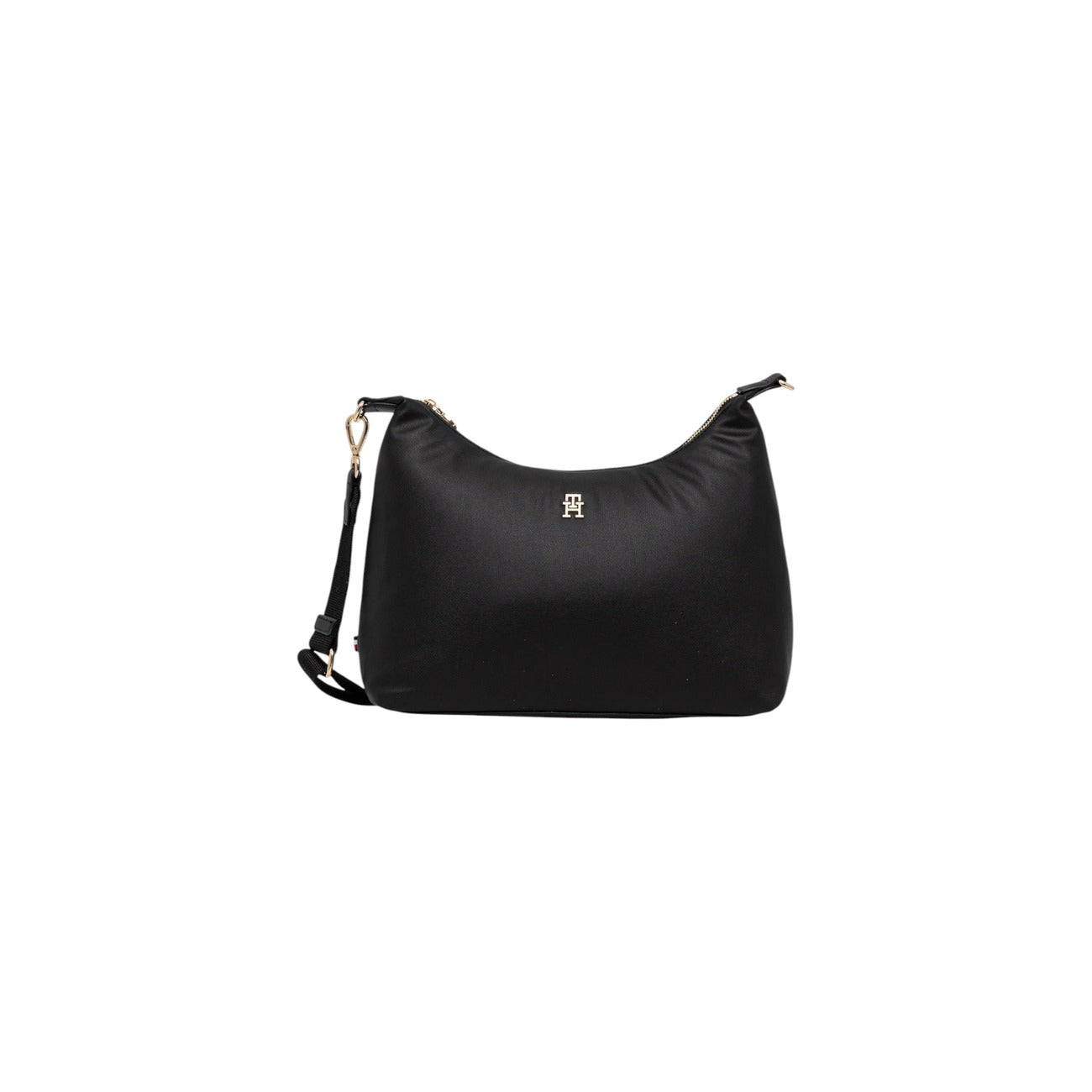 Tommy Hilfiger Borsa Donna Nero Mano Tracolla Cerniera Tasca Interna Poliestere Poliuretano Autunno Inverno AW0AW17701