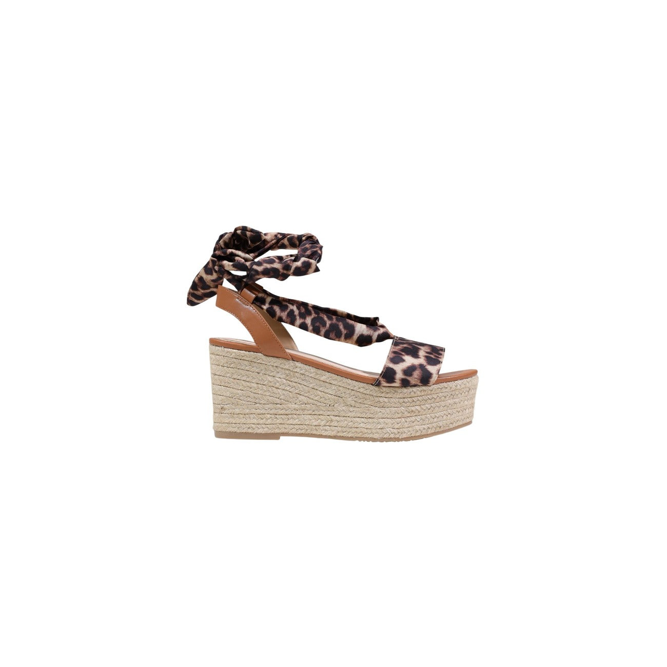 Liu-Jo Bali 03 SA6087TX133, sandali donna con zeppa in corda e laccio animalier; zeppa alta confortevole, dettagli logati e design moderno per la stagione estiva.