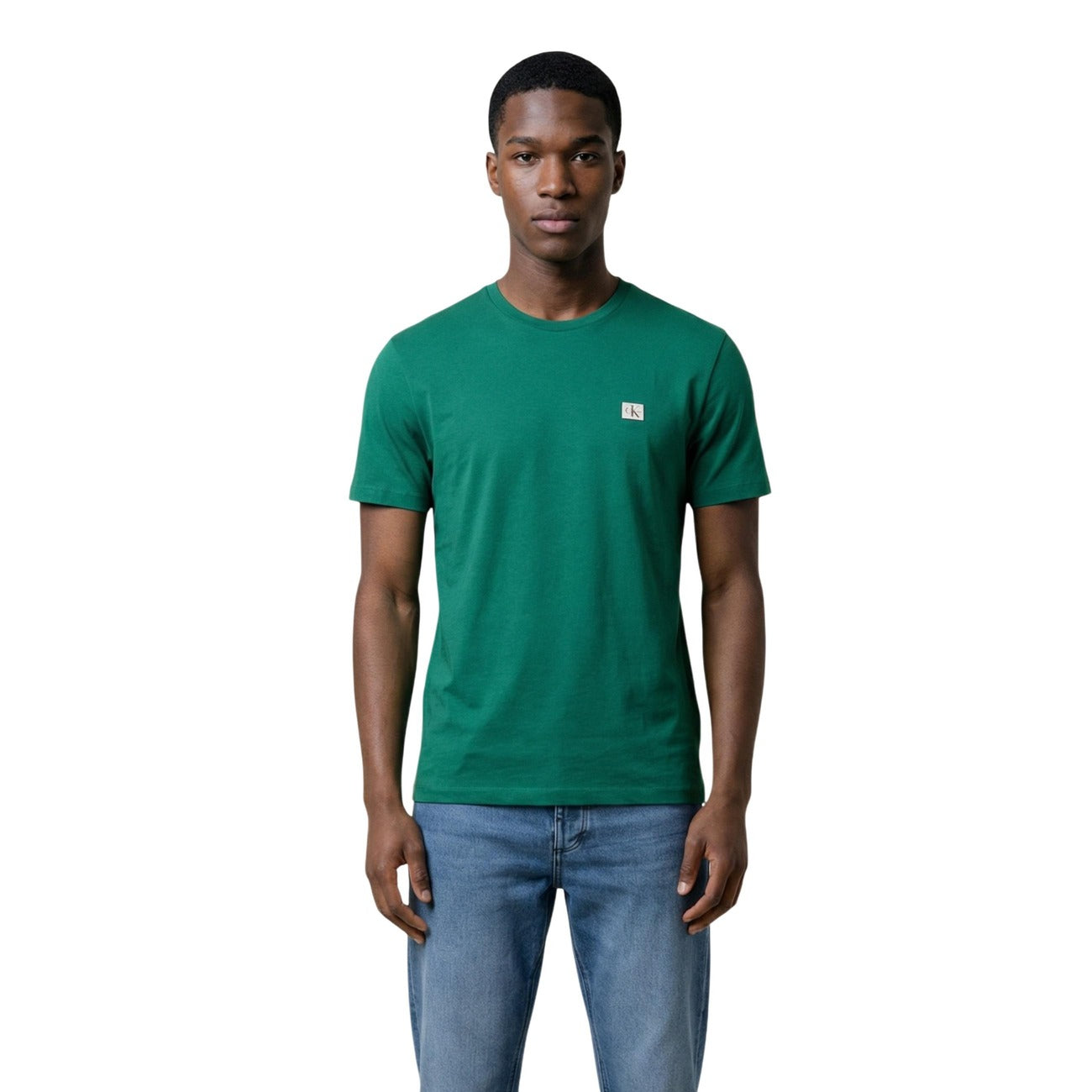 Calvin Klein Jeans T-Shirt Uomo Nera Manica Corta Scollo Tondo 100% Cotone Primavera/Estate LV04RC272G