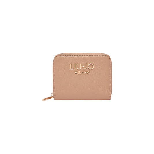 Portafoglio Liu Jo Better; Effetto Bottalato. Chiusura zip, scomparti interni multifunzione, dimensioni 12x2x10 cm. Accessorio donna ecosostenibile, compatto e raffinato. Vista frontale 