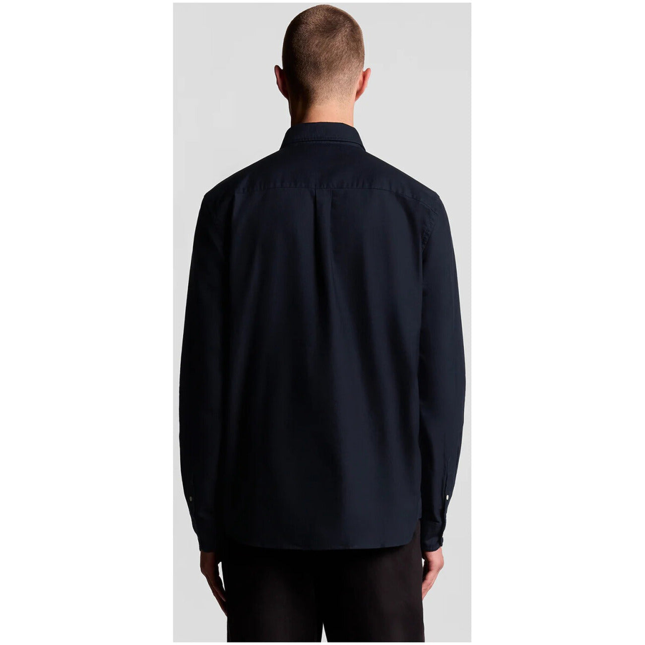 Lyle & Scott Camicia Uomo Blu Manica Lunga Bottoni Colletto Classico Tasca Singola 100% Cotone Primavera/Estate LW2112V