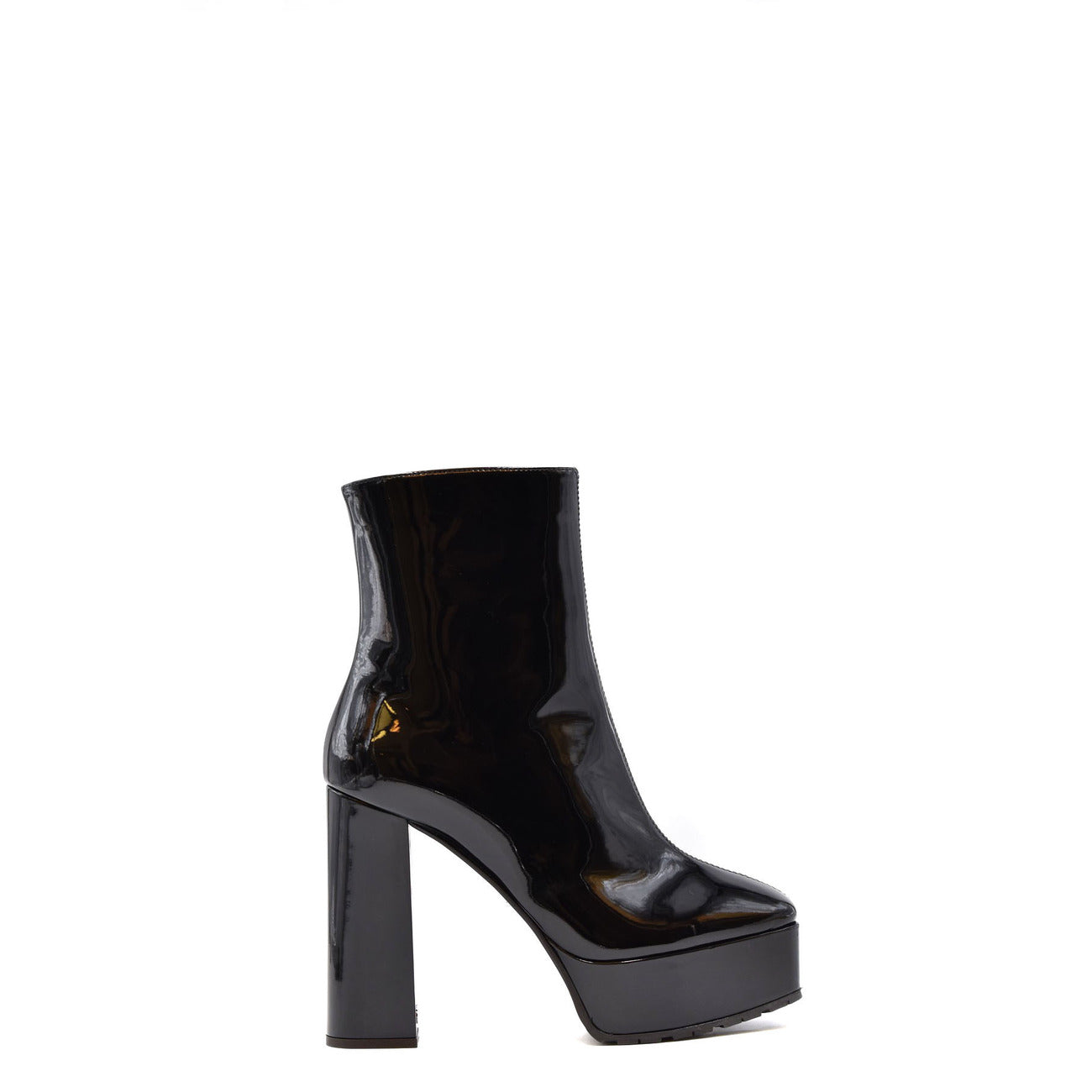 Giuseppe Zanotti Stivali Donna Neri con Cerniera Effetto Lucido con Plateau Tacco Largo Stivaletti in Pelle 100% Autunno/Inverno B_44239