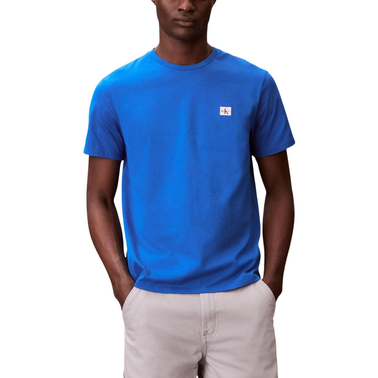 Calvin Klein Jeans T-Shirt Uomo Nera Manica Corta Scollo Tondo 100% Cotone Primavera/Estate LV04RC272G