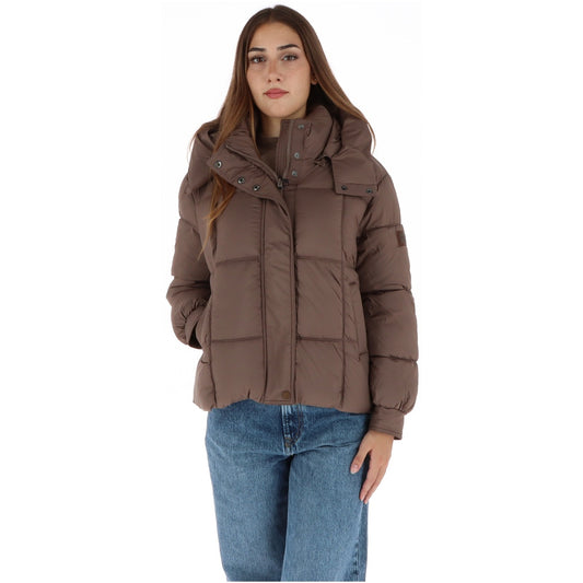 Piumino donna Pepe Jeans – Giubbotto impermeabile con cappuccio rimovibile e imbottitura Sorona PL4024541.