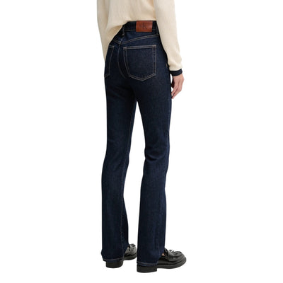 Calvin Klein Jeans Jeans Donna Blu con Zip Bottone - Jeans Cotone Organico Tasche
