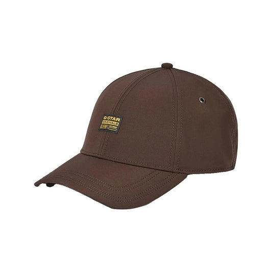 Cappellino marrone uomo G-Star RAW Originals D03219-D908. Cappello da baseball in tessuto idrorepellente marrone con visiera curva, patch logo G-Star RAW frontale e chiusura posteriore con clip.