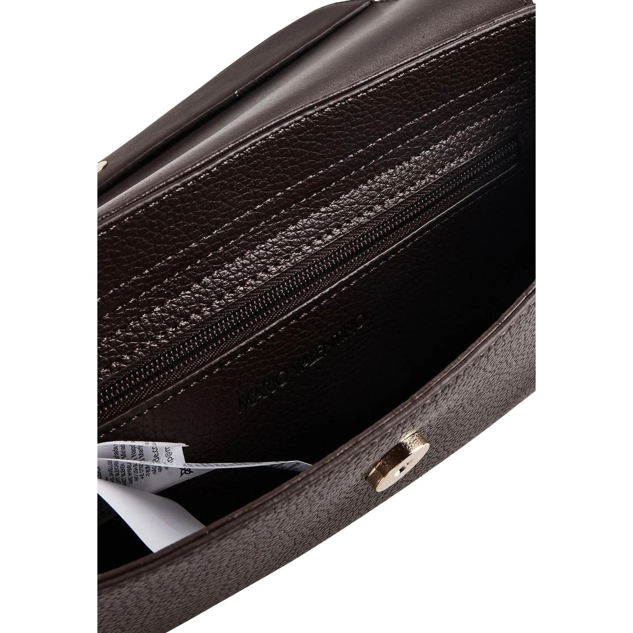 Borsa Valentino Bags Florayne marrone VBSA6608BOR. Borsetta da donna a spalla e tracolla (30x16x9 cm) a trapezio in ecopelle marrone con manico ad anello rigido, dettagli in metallo dorato e zip.