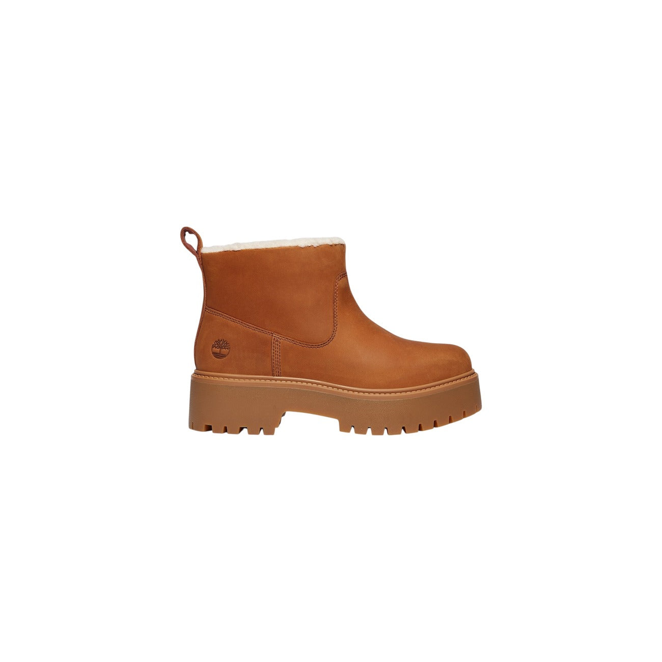 Stivali Timberland donna marroni Stone Street TB0A283GEM7. Polacchini bassi slip-on con suola alta su plateau, pelle ecosostenibile Premium Leather, calda imbottitura interna e soletta traspirante OrthoLite.