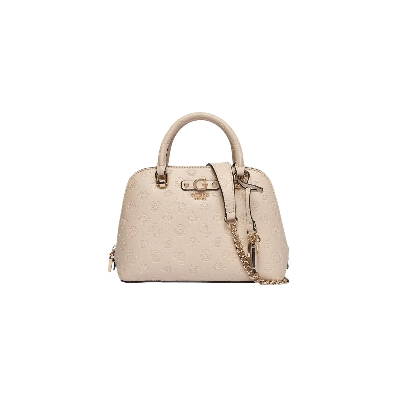Borsa Guess donna beige con cerniera 100% poliuretano 30x22x10 cm - vista frontale solo borsa
