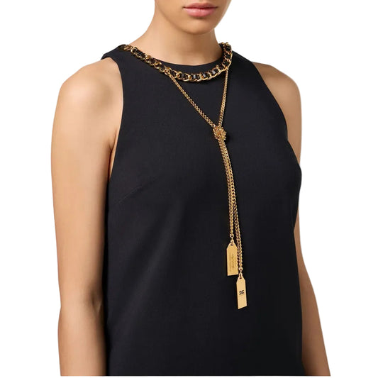 Elisabetta Franchi Blusa Donna Nero Cerniera Scollo Tondo 95% Poliestere 5% Elastan B_44708