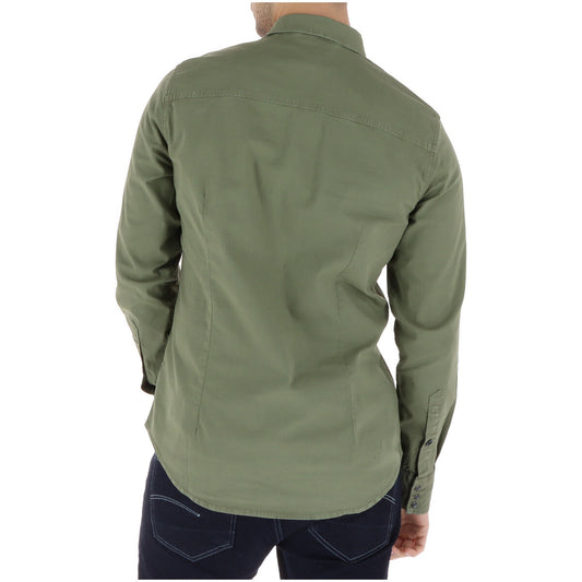 G-Star Dakota Shirt; verde Quadrifoglio Gd, 98% cotone (30% riciclato), comfort elasticizzato. La camicia slim fit resistente ed eco-friendly. Vista posteriore 