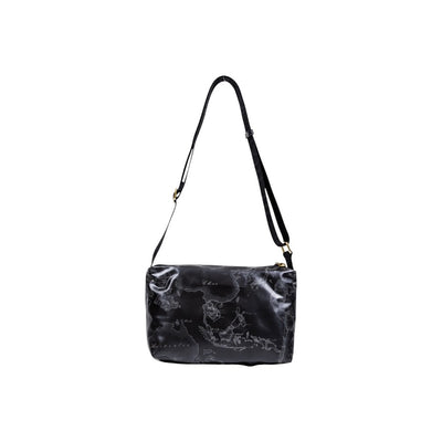 Alviero Martini Prima Classe Women's Shoulder Bag in Black - Iconic Geo Print