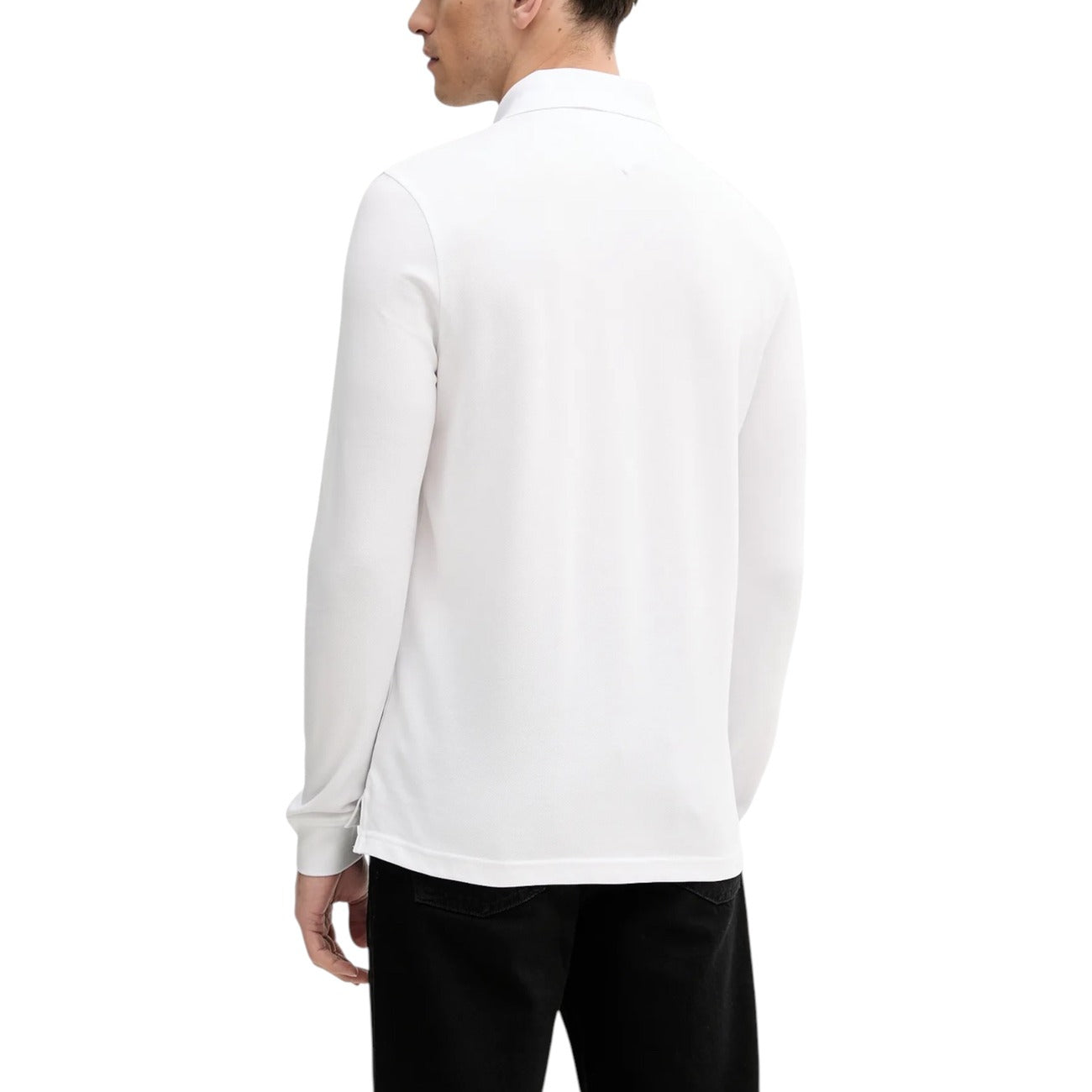 Tommy Hilfiger Polo Uomo Bianca Maniche Lunghe - Polo Cotone Organico Bottoni Colletto