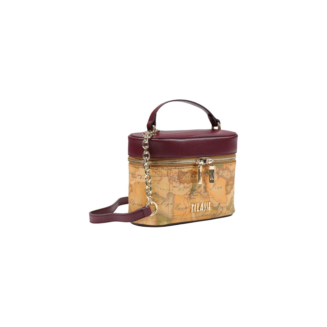 Alviero Martini Prima Classe Treasure Bag tracollina vanity Geo Classic e Burgundy Donna