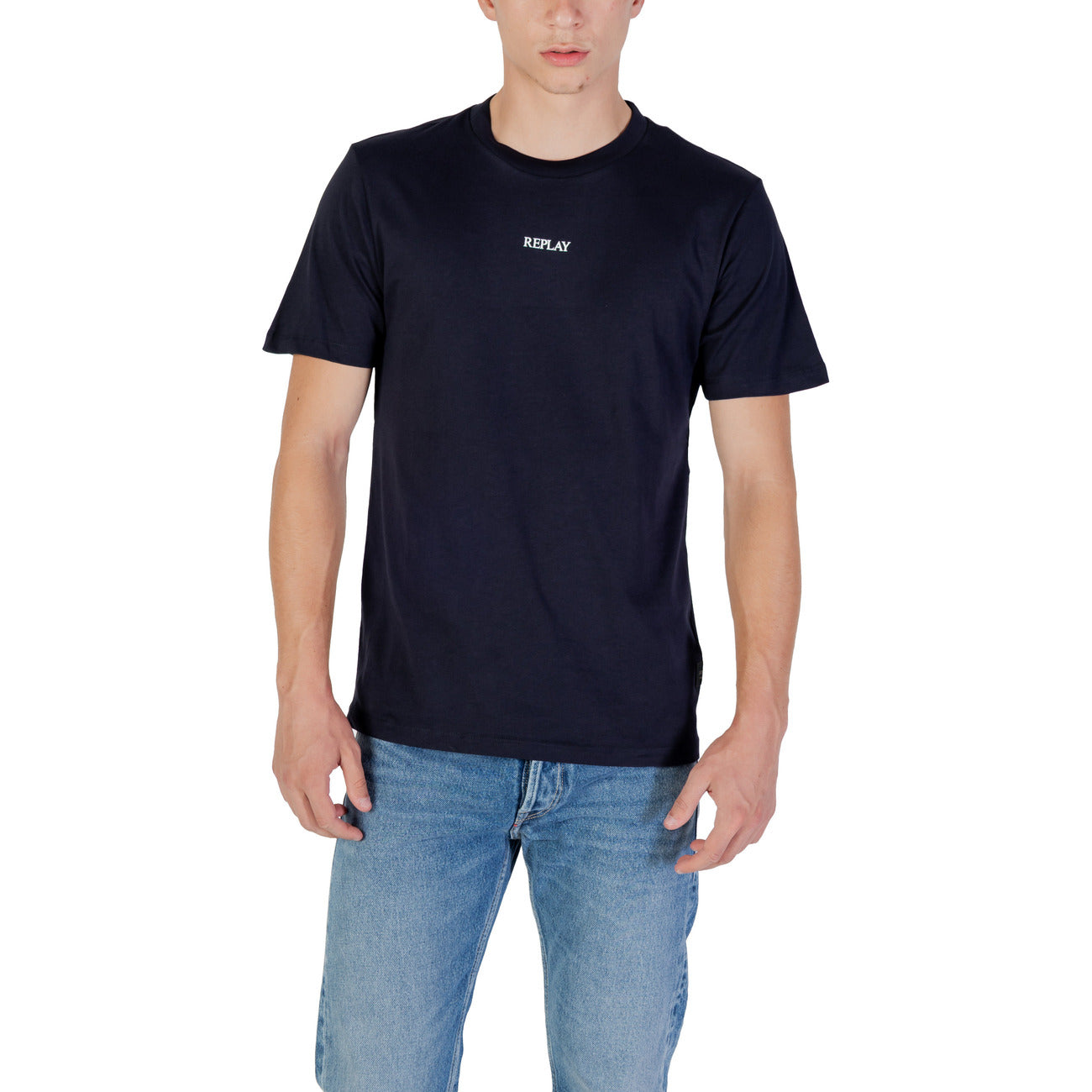 Replay T-Shirt Uomo Verde Stampa Manica Corta Scollo Tondo 100% Cotone Primavera/Estate M3098.000.2660
