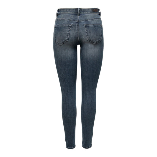 Only Jeans Donna Blu Zip Bottone Tasche Anteriori Posteriori Cotone 64% Lycra 2% Poliestere 31% Viscosa 3% Autunno Inverno 15233288
