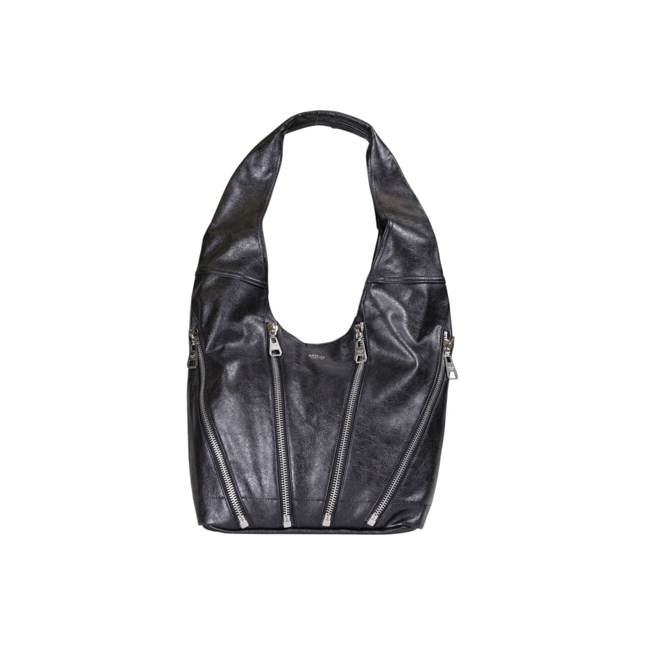 Replay Borsa Donna Nera a Mano con Cerniera Tasche Interne - Borsa Poliestere 30x33x17cm