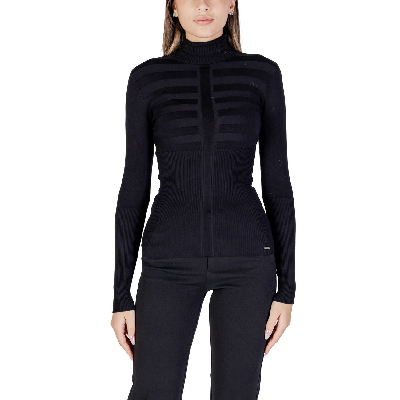 Morgan De Toi Maglia Donna Bianca in 78% Viscosa 22% Poliammide a Manica Lunga con Scollo Alto 132-MENTOS.M