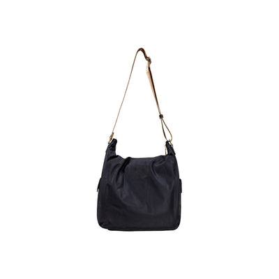 Alviero Martini Prima Classe Borsa Donna Nera a Tracolla con Cerniera Tasche Interne Esterne - Borsa Poliammide 33x30x12cm