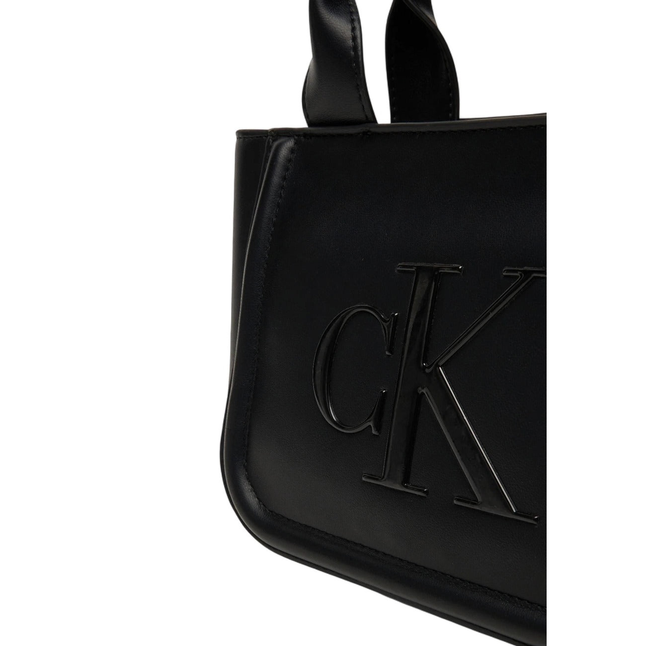 Calvin Klein Women's Black Handbag and Shoulder Bag - Zipper Pocket Bag 20x17x8cm