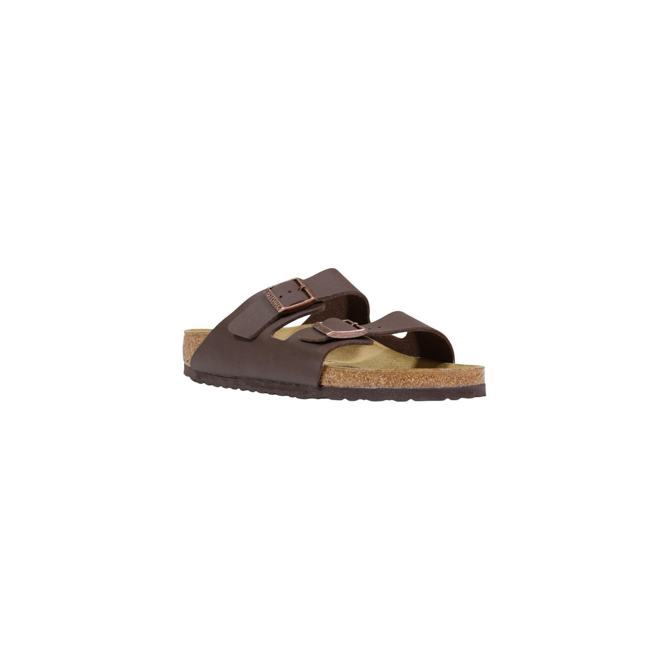 Dettaglio ciabatte Birkenstock ARIZONA uomo nere con fibbie regolabili e suola in EVA
