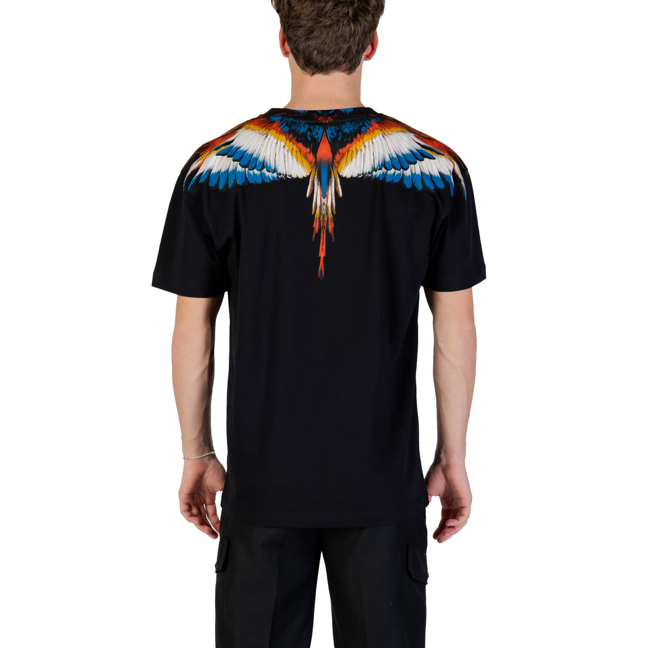 County Of Milan T-Shirt Uomo Nera con Stampa Maniche Corte - T-Shirt Cotone Scollo Tondo