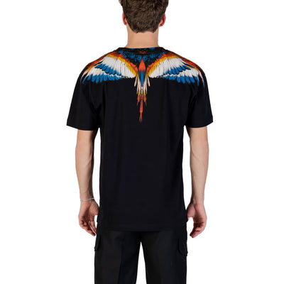 County Of Milan T-Shirt Uomo Nera con Stampa Maniche Corte - T-Shirt Cotone Scollo Tondo