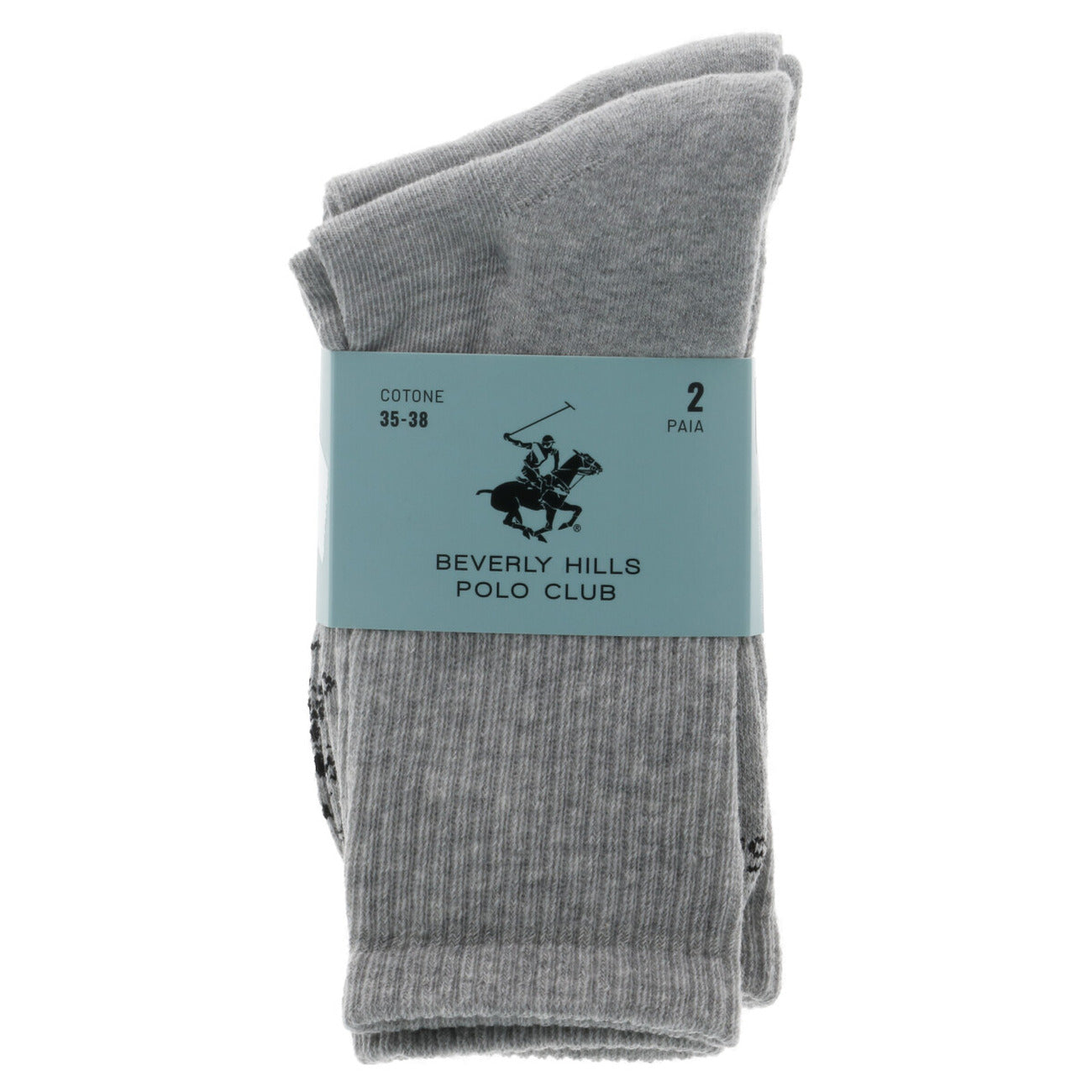 Beverly Hills Polo Club Calze Uomo Grigio Cotone 85% Poliestere 12% Elastan 3% Tutte le Stagioni BHPC997