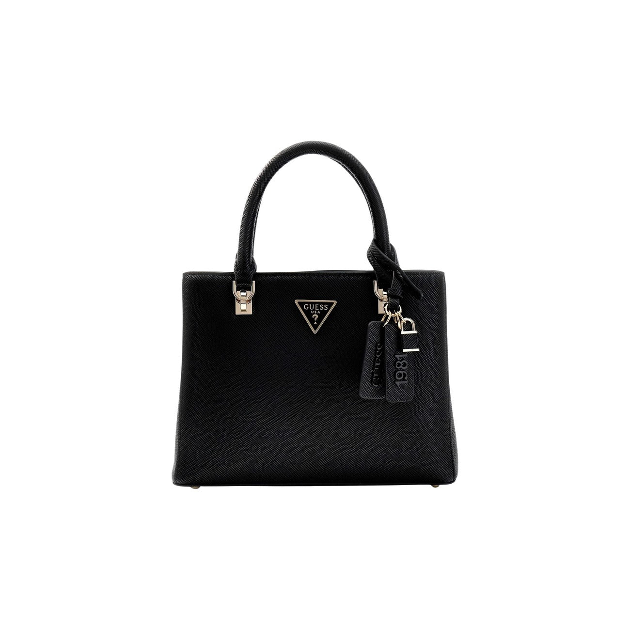 Borsa Guess donna nera tasca interna a mano - vista frontale
