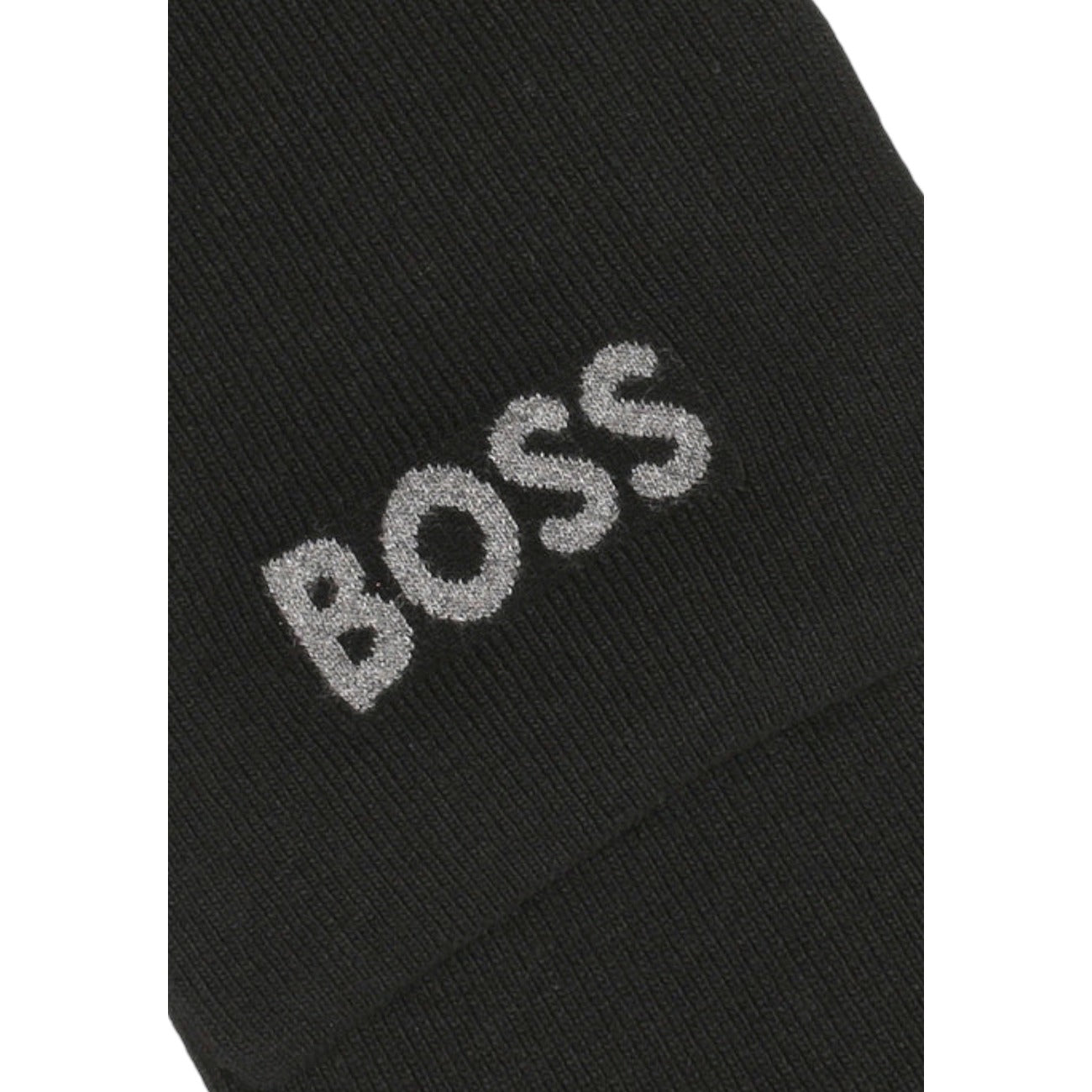 Boss Sciarpa Uomo Nera con Stampa - Sciarpa Lana Acrilico Viscosa 180x25cm Autunno Inverno