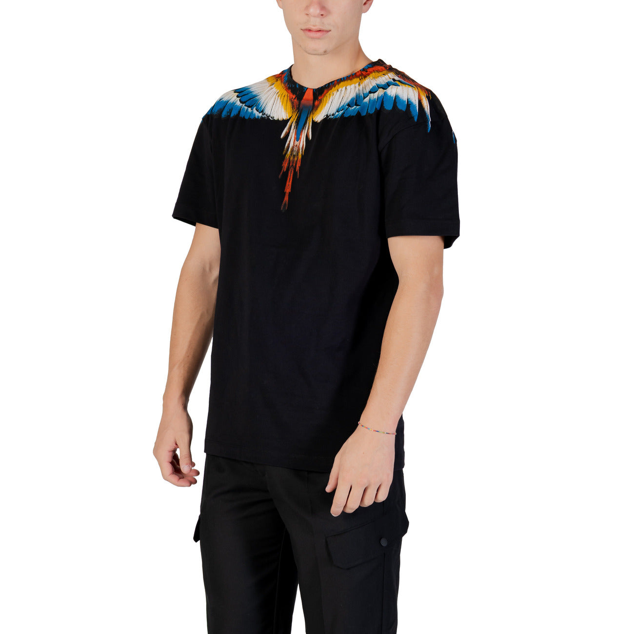 County Of Milan T-Shirt Uomo Nera con Stampa Maniche Corte - T-Shirt Cotone Scollo Tondo