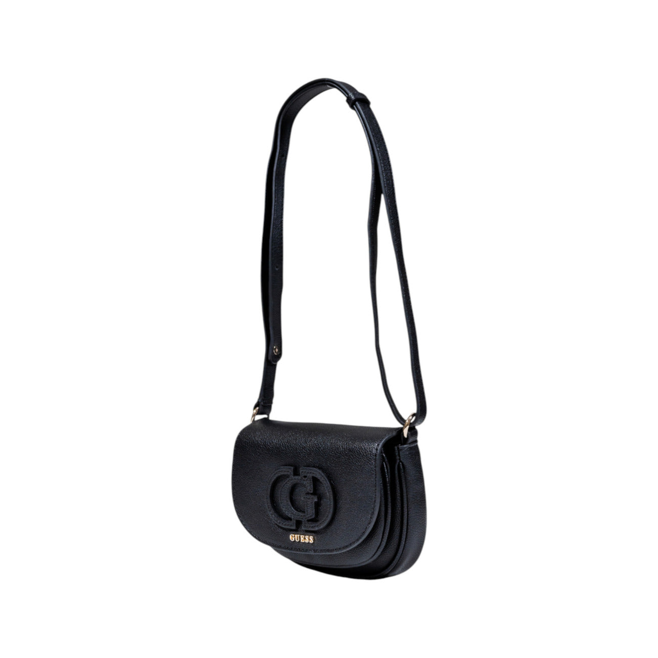 Guess Borsa Donna Nero Tracolla Bottoni Automatici Tasche Interne Esterne Poliuretano 100% 18x16x5 cm HWBG95 36780
