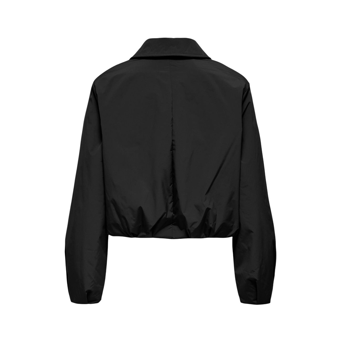 giacchetto nero da donna Only Onljoy Life Short Cc Otw. Realizzato interamente in poliestere riciclato. Ottimo per la mezza stagione. Vista posteriore 