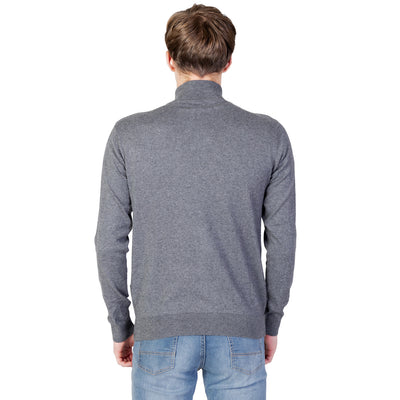 U.S. Polo Assn. Maglia Uomo Grigio Collo Alto Cerniera Manica Lunga Cotone Poliammide Autunno Inverno 66569 48847