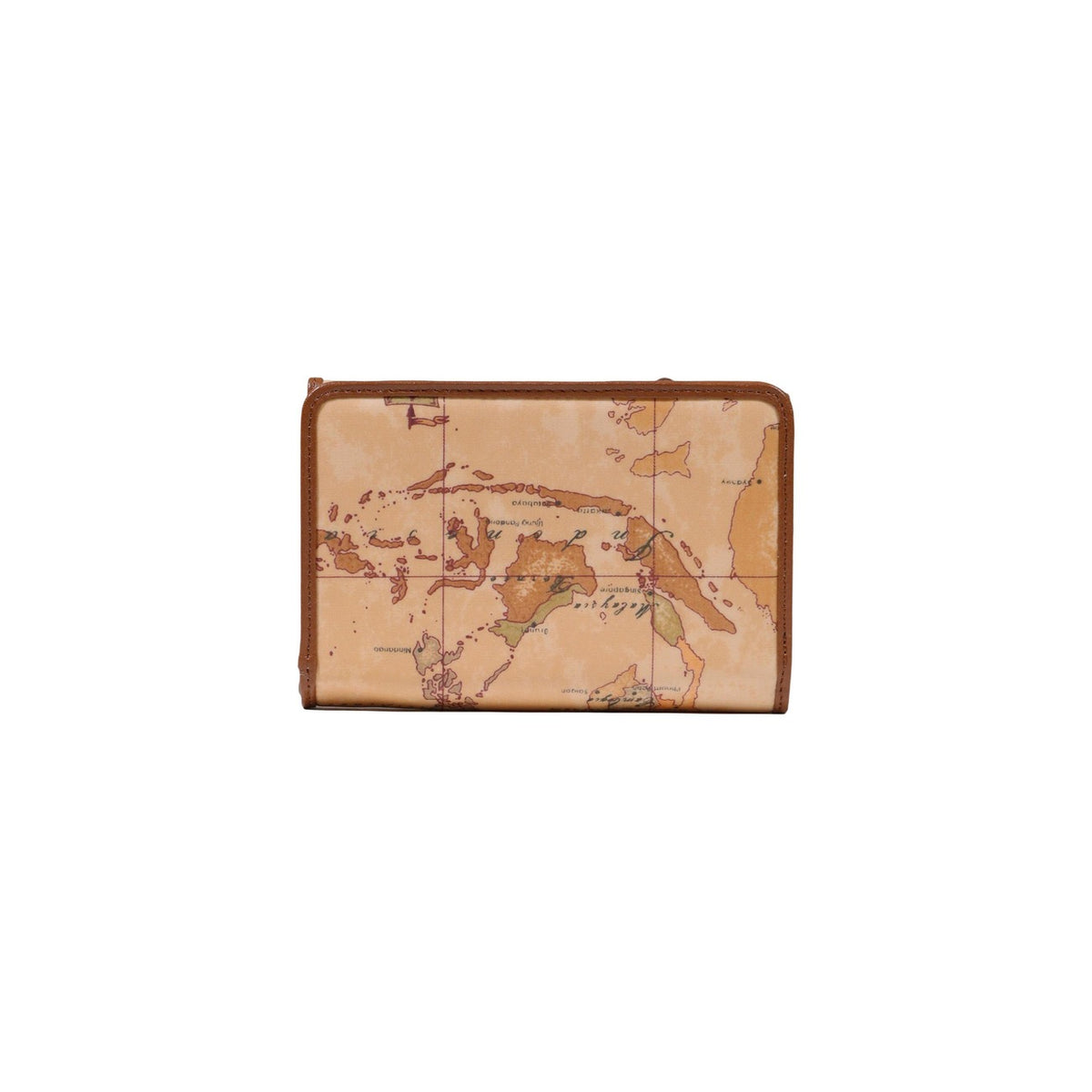 Portafoglio medio donna Alviero Martini Prima Classe – Portafoglio marrone stampa Geo Classic con zip L PQ57 S578.