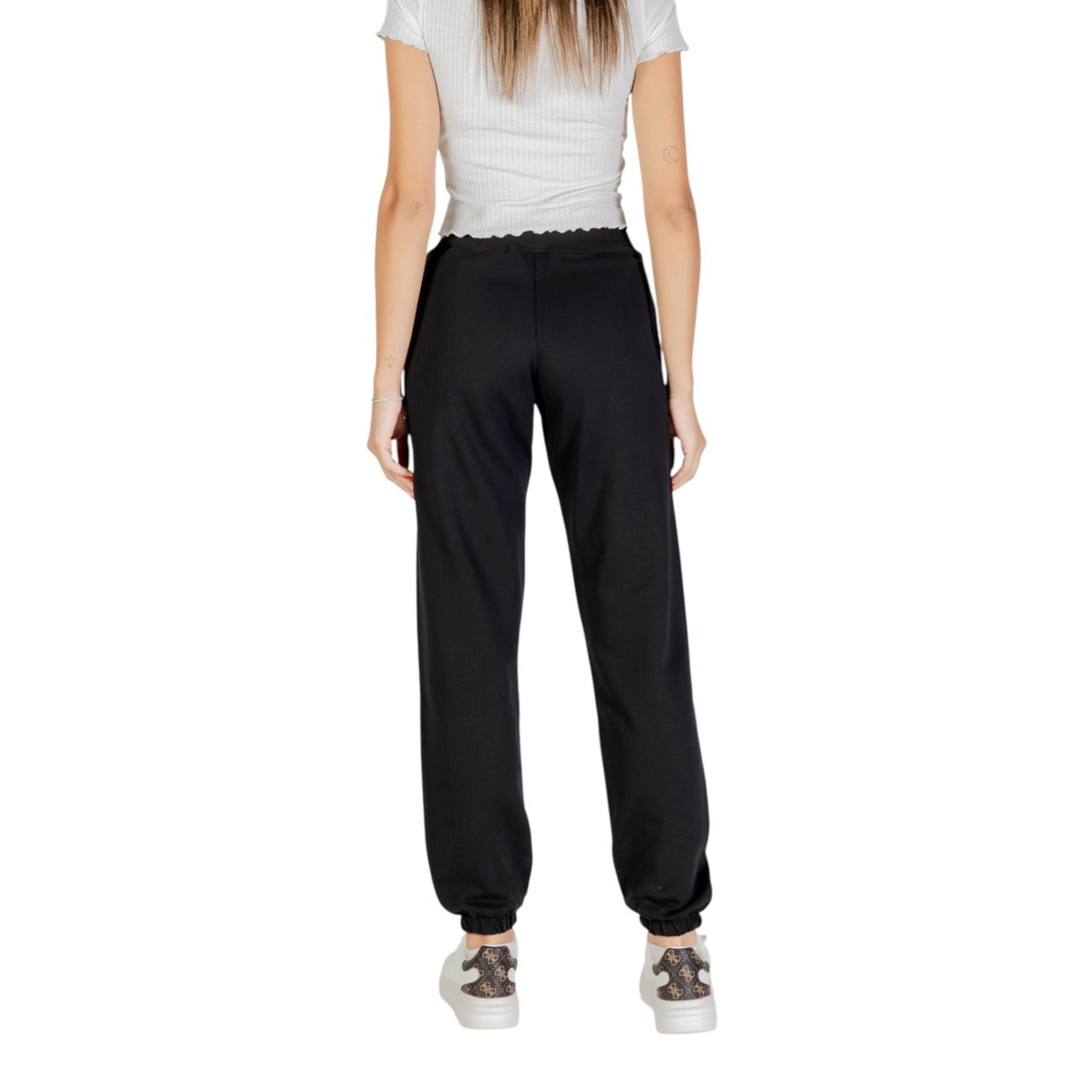 Pantaloni sportivi Donna Guess Neri 100% Cotone - Stile Casual