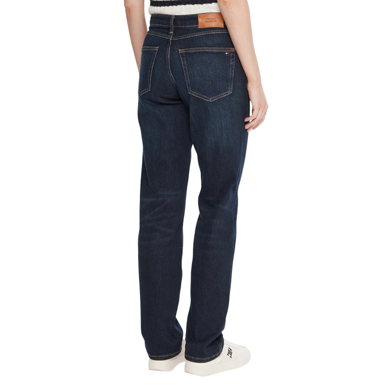 Tommy Hilfiger Jeans Donna Blu con Zip Bottone - Jeans Cotone Organico Tasche