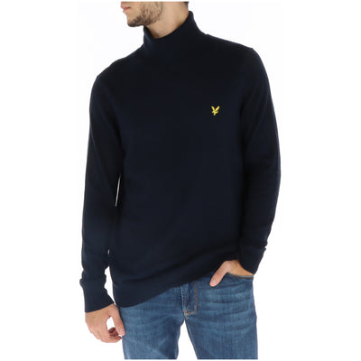 Lyle & Scott Maglia Uomo Grigio Collo Alto Manica Lunga Cotone Lana Merino Autunno Inverno KN2103VC