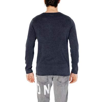 Jack & Jones Maglia Uomo Blu Manica Lunga Cotone 100% Primavera Estate 12174001