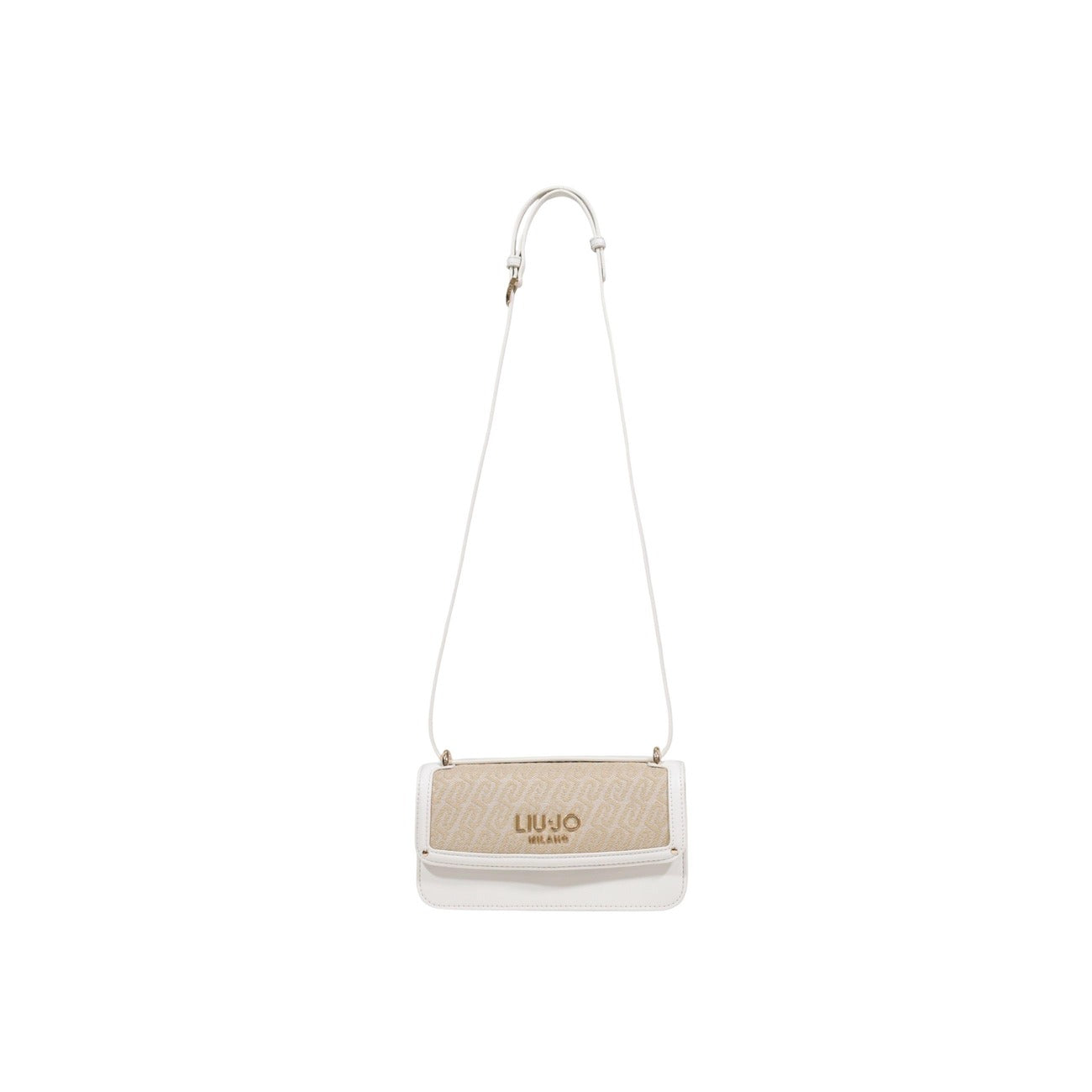 Borsa Liu Jo S Crossbody East/West; 100% Poliestere Beige. Logo in rilievo, hardware dorato, chiusura con zip. Mini bag donna versatile, leggera e raffinata. Con tracolla 