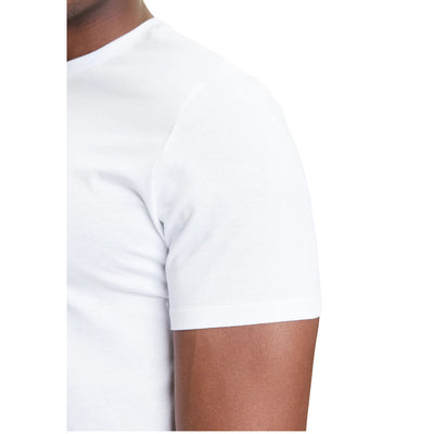 Calvin Klein Jeans T-Shirt Uomo Bianco Stampa Manica Corta Scollo Alto Cotone 100% Autunno Inverno LV04RC857G