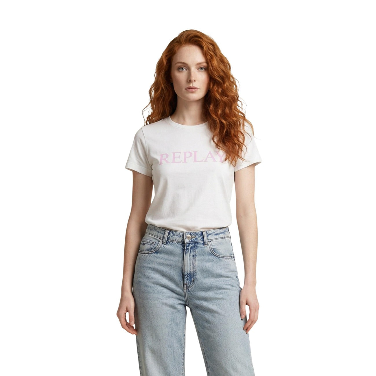 Replay T-shirt Donna Bianco; 100% cotone, stampa logo frontale, manica corta. Qualità premium e stile intramontabile.