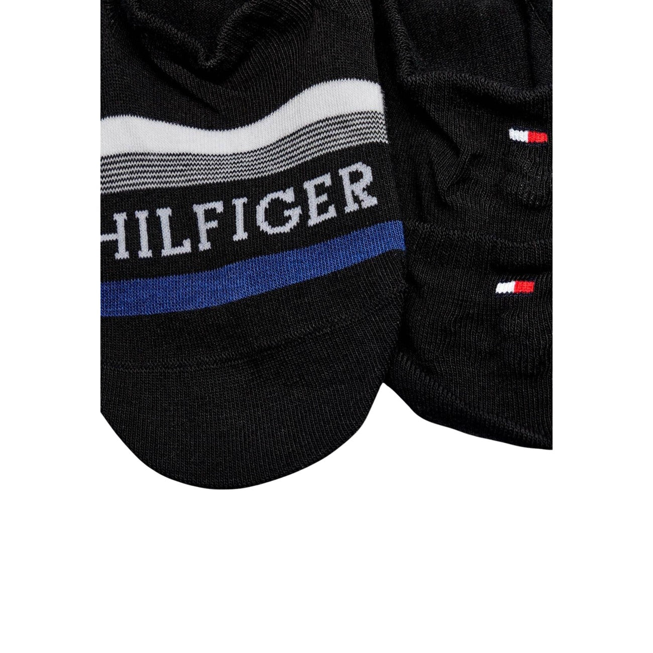 Pack 2 Paia Fantasmini Tommy Hilfiger; Nero. 65% Cotone, 33% Poliammide, 2% Elastan. Punta e retro rinforzati, cuciture piatte, traspiranti. Stile casual premium. Dettaglio 