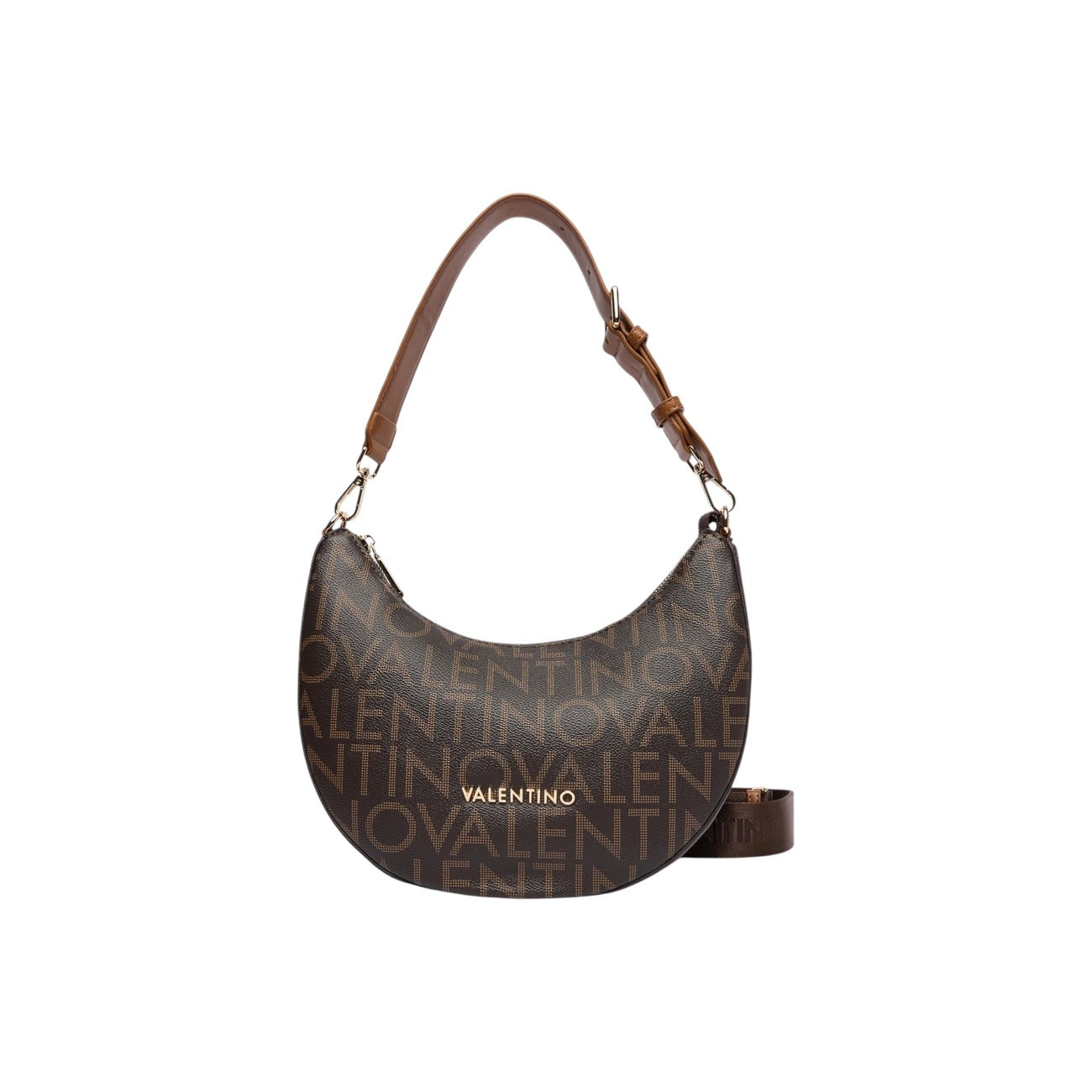Valentino Bags Borsa Donna Nera a Mano Tracolla con Cerniera - Borsa Poliuretano Tasca Interna 28x23x10cm