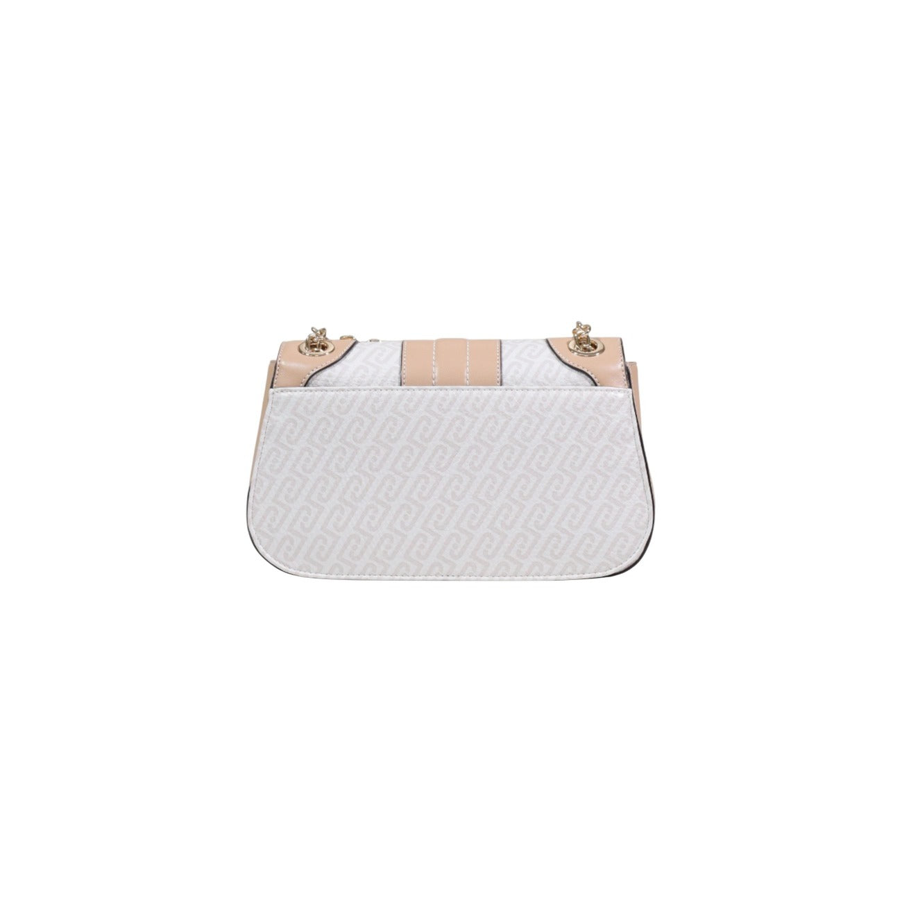 Borsa crossbody Liu Jo; texture monogram, catena dorata, chiusura magnetica, 100% poliuretano. Design sofisticato e funzionale. Vista posteriore 