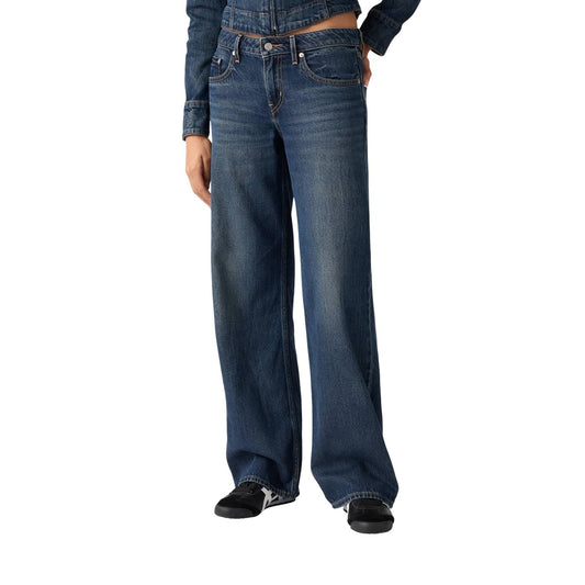 Levi's® Low Loose Boss Business; jeans 100% cotone, vita bassa, tasca sulla gamba e chiusura zip. Stile utility-urban d'ispirazione vintage. Vista frontale 