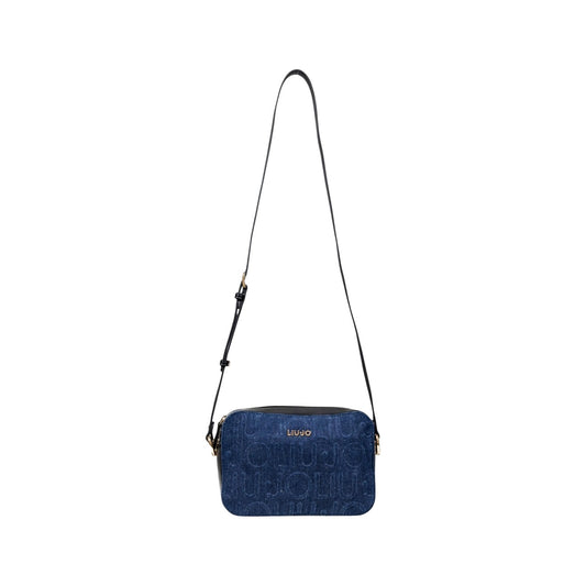 Liu Jo Borsa Donna Blu Tracolla Cerniera Tasca Interna Cotone 70% Poliestere 30% 23x16x8 cm AF5159 D0001