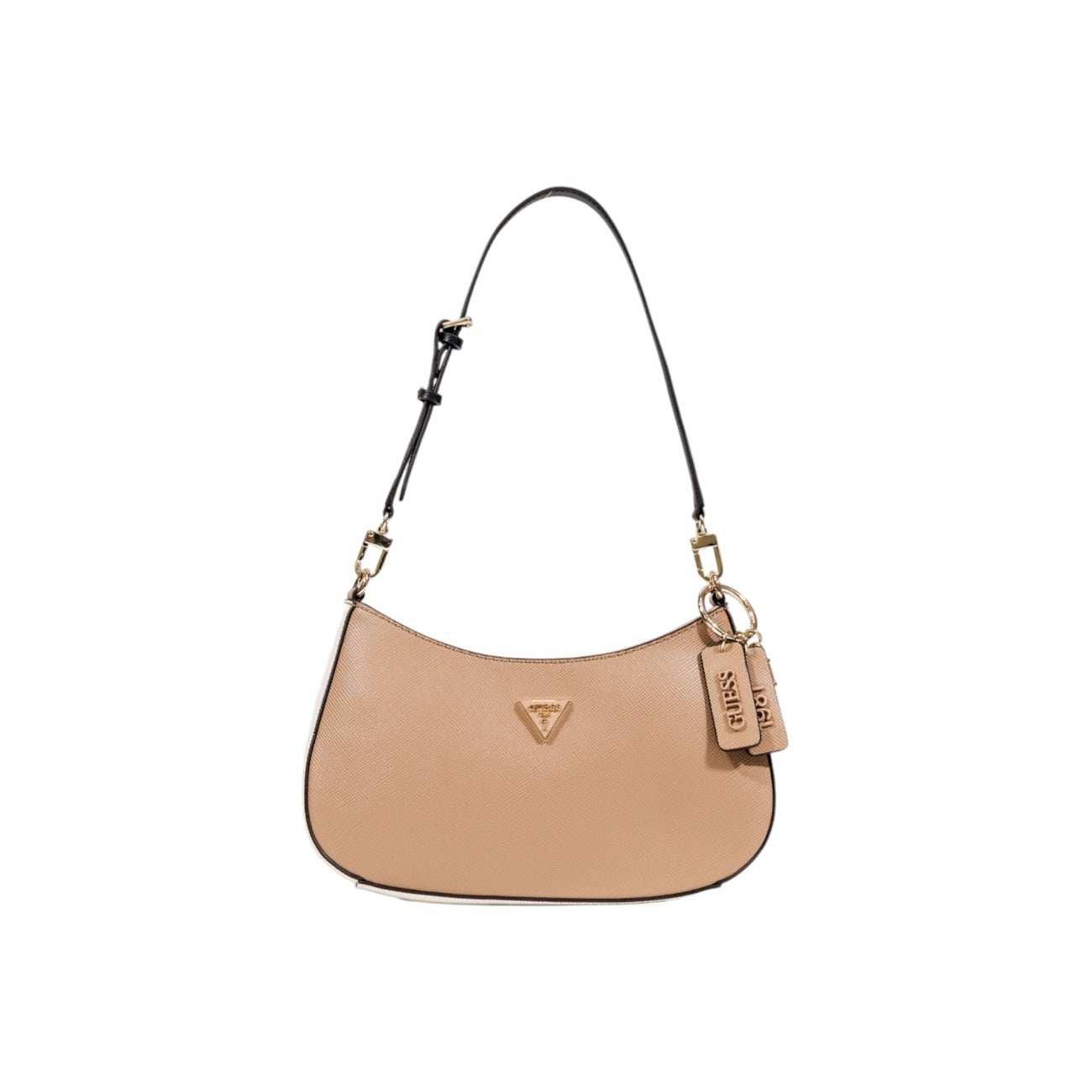 Guess Borsa Donna Nera in Poliuretano 100% a Mano con Cerniera Tasca Esterna 29x17x6 cm HWZG96 72180